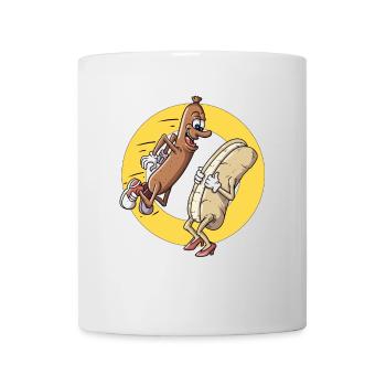 Hug saucisse et pain à hot-dog Fan de restauration rapide - Mug blanc - blanc - Devant