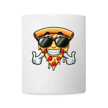 Cool Pizza Été Fast Food Lunettes de soleil - Mug blanc - blanc - Devant