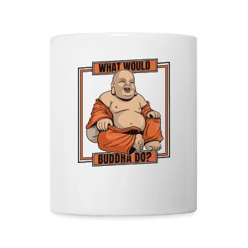 What Would Buddha Do Buddhist Symbol Statue - Mug - white - Front