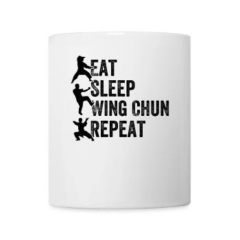 Eat Sleep Wing Chun Repeat - Wing Chun Fighter - Mug - white - Front