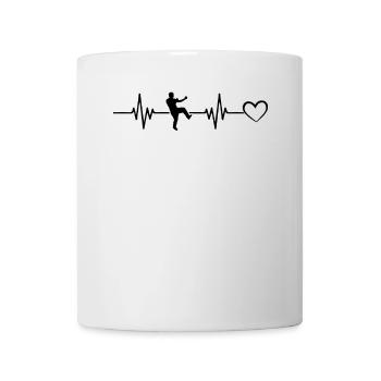 Wing Chun Heartbeat Heart Wing Chun Fighter Silhou - Mug - white - Front