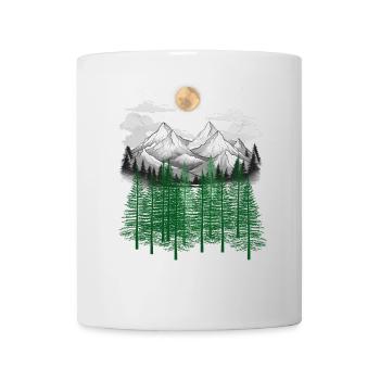 mountain forest nature mountains spruce tree - Mug - white - Front