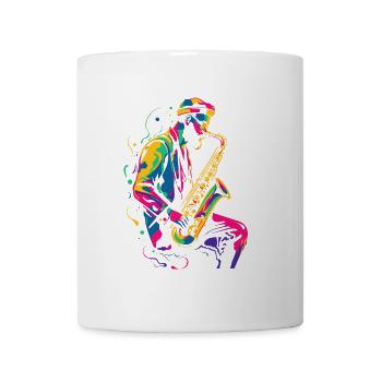 Look saxophoniste des années 90 - Mug blanc - blanc - Devant