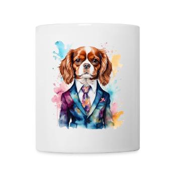 Cavalier King Charles Spaniel Costume Imprimé Chien - Mug blanc - blanc - Devant