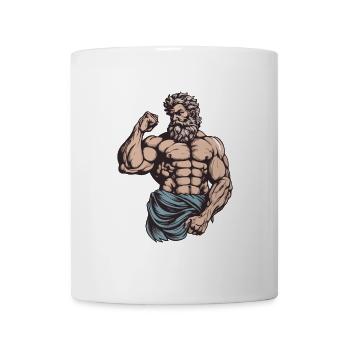Bodybuilder Fitness Muskeln - Tasse - Weiß - Vorne