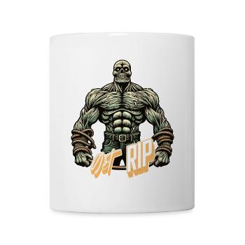 Lustiger Wortspiel Spruch Muskulöser Zombie - Tasse - Weiß - Vorne