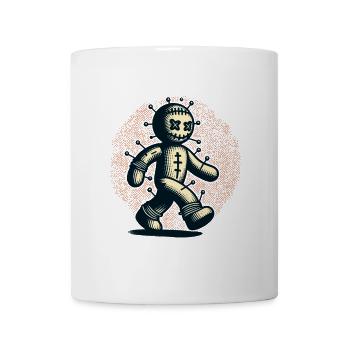 Effrayant costume d’Halloween de poupée vaudou - Mug blanc - blanc - Devant