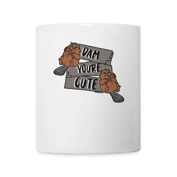 Dam You're Cute Castor Canadensis Nordamerika - Tasse - Weiß - Vorne