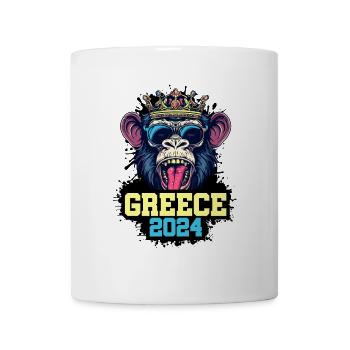 Greece 2024 Affe - Tasse - Weiß - Vorne