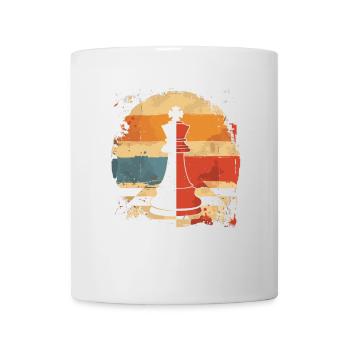 Schachfigur Retrowave - Tasse - Weiß - Vorne