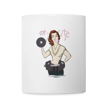 Retro Fitness Woman Illustration - Mug - white - Front