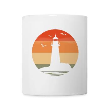Lighthouse at sunset - Mug - white - Front