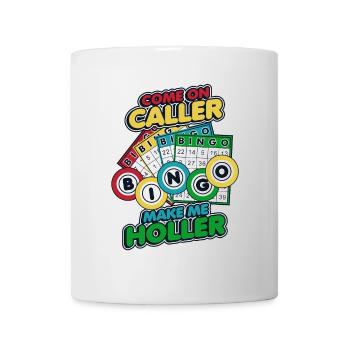 Allez Caller Appelez-moi Crier Caller Daubers Bingo - Mug blanc - blanc - Devant