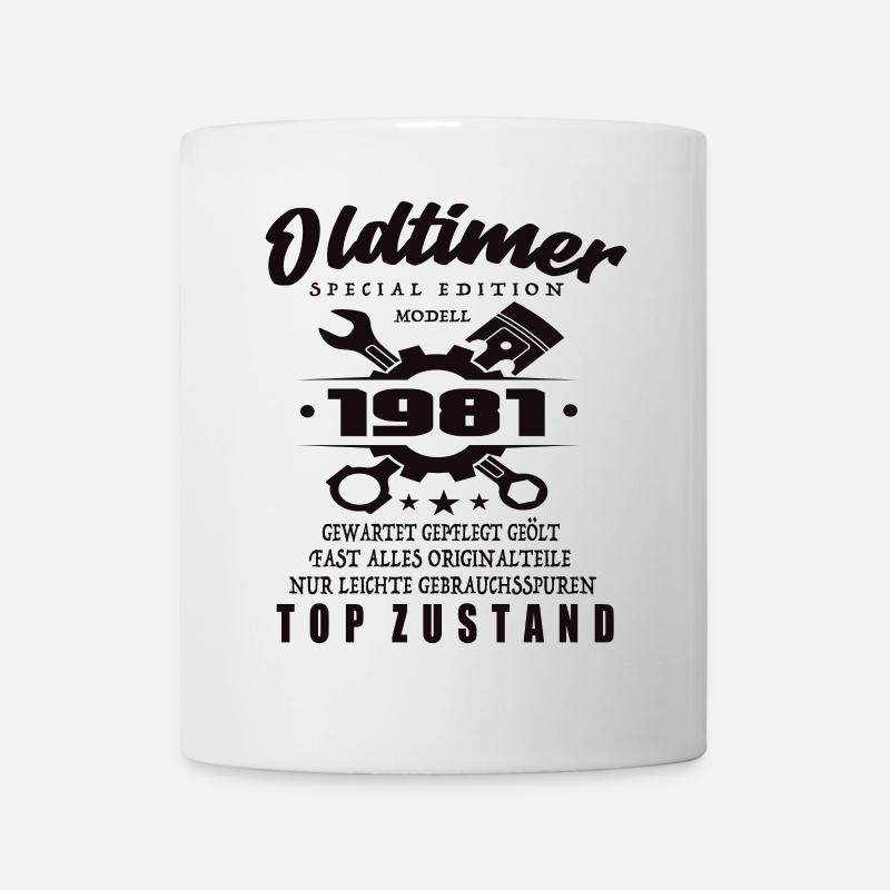 Oldtimer Special Edition Modell 1981 Geburtstag - Tasse - Weiß