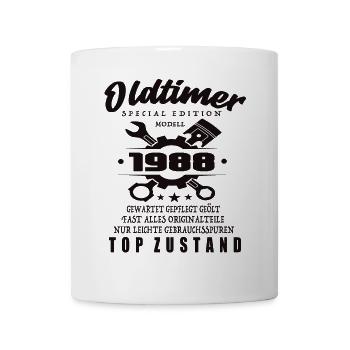 Voiture classique édition spéciale modèle 1988 anniversaire - Mug blanc - blanc - Devant