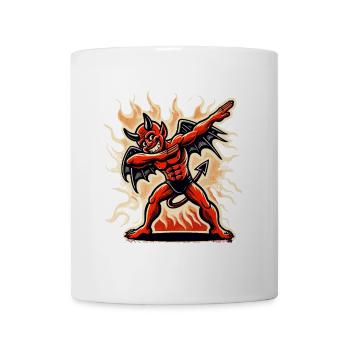 Dabbender Teufel Lustiges Dabbing Design Kostüm - Tasse - Weiß - Vorne