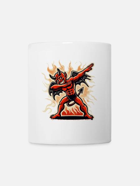 Dabbender Teufel Lustiges Dabbing Design Kostüm - Tasse - Weiß