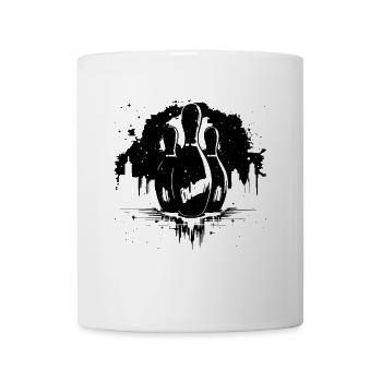 Graphiques de bowling - Mug blanc - blanc - Devant