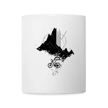 Mountain Bike Cyclist Sketch - Mug - white - Front