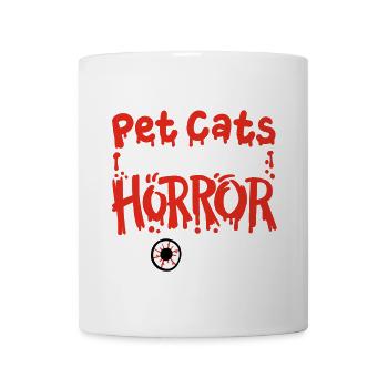 Horrorfilm und Katze - Tasse - Weiß - Vorne