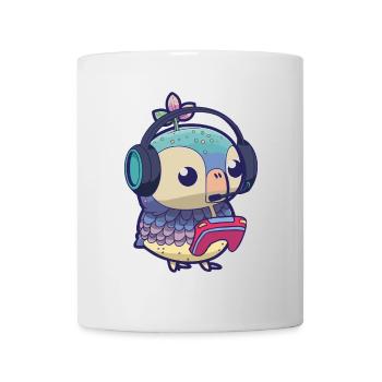Spielen Sie Controller Gaming -Eule Mit Kopfhörern - Tasse - Weiß - Vorne