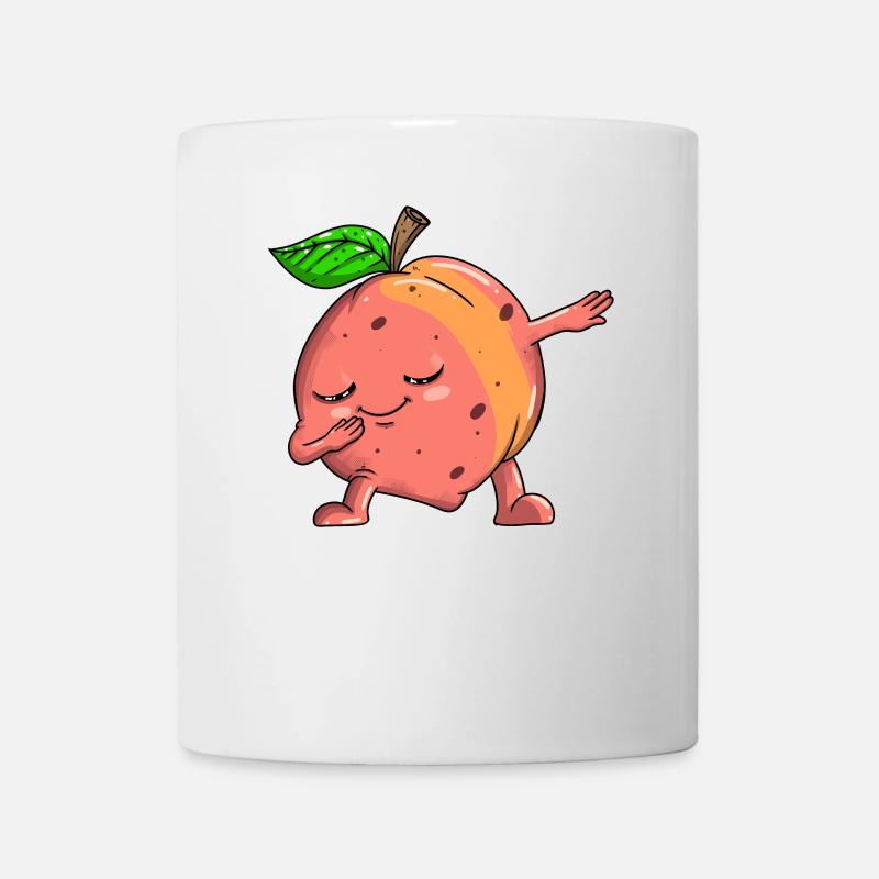 Obst Liebhaber Vegan leben Dabbing Pfirsich Dab - Tasse - Weiß