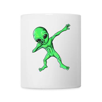 Alien vert alien fait du dab dabbing - Mug blanc - blanc - Devant