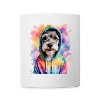 Zwergschnauzer Hoodie Hund Lustig Tier Print - Tasse - Weiß - Vorne