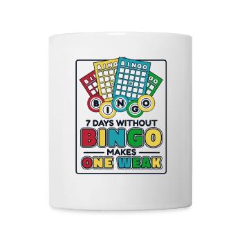 7 jours sans bingo rendent un suiveur faible - Mug blanc - blanc - Devant