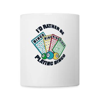 Je préfère jouer au bingo Professional Caller - Mug blanc - blanc - Devant