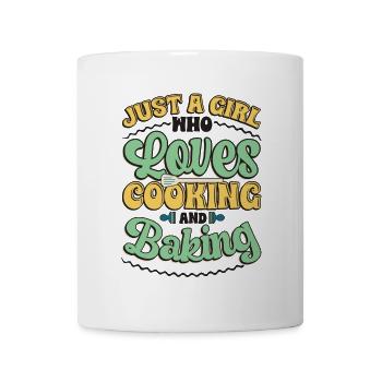 Une fille qui aime cuisiner et faire de la pâtisserie - Mug blanc - blanc - Devant