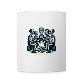 Camping au feu de camp Décoration de costume d’Halloween - Mug blanc - blanc - Devant