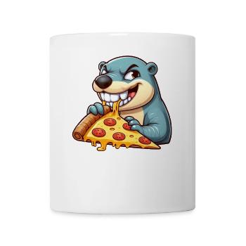 mignonne hyène se balançant terrain de jeu dessin animé - Mug blanc - blanc - Devant