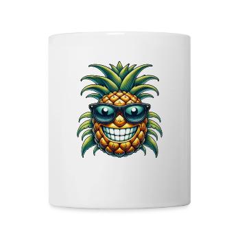 Cool Pineapple Tropical Fruit Summer Sun - Mug - white - Front