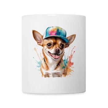Chihuahua Snapback Cap Chien Drôle Design Print - Mug blanc - blanc - Devant