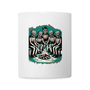Camping au feu de camp Décoration de costume d’Halloween - Mug blanc - blanc - Devant