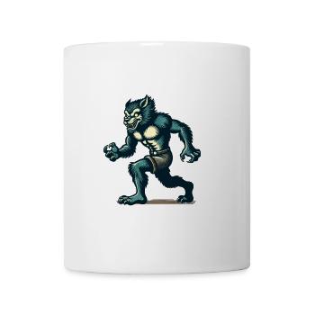 Retro Vintage Style Halloween Werewolves Full Moon - Mug - white - Front