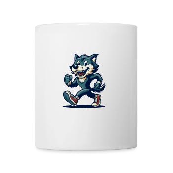 Style vintage rétro Halloween loups-garous Alpha Wolf - Mug blanc - blanc - Devant