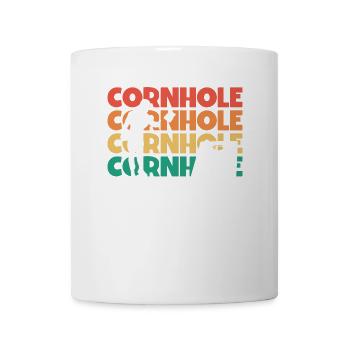 Cornhole Retro Text Plateau de jeu Sac de haricots Cornhole - Mug blanc - blanc - Devant