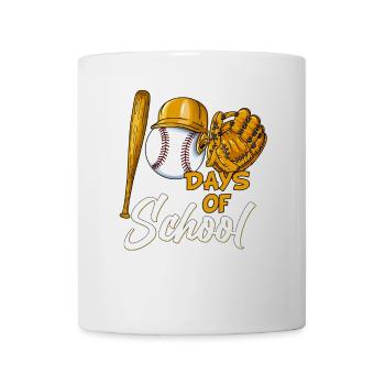 School Kids Baseball Costume 100 Days of School - Mug - white - Front