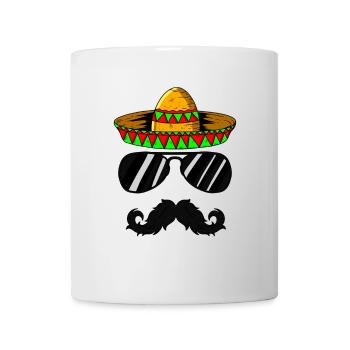 Witziges Mexiko Mexikaner Schnurbart Sombrero - Tasse - Weiß - Vorne
