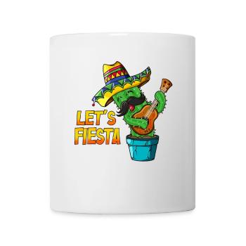 Ukulele Cactus Mexican Holiday Let's Fiesta - Mug - white - Front