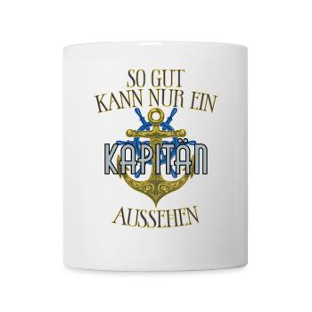 Kapitän Boot Motorboot lustiger Spruch - Tasse - Weiß - Vorne