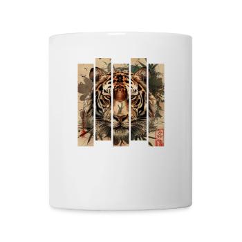 Tigre japonais rétro des années 80 - Mug blanc - blanc - Devant