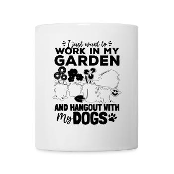Je veux juste travailler dans mon jardin et passer du temps avec - Mug blanc - blanc - Devant