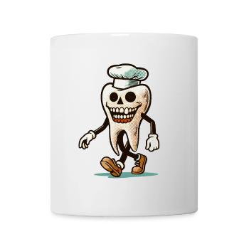 Halloween Hygiène Dentaire Drôle Dent Zombie - Mug blanc - blanc - Devant