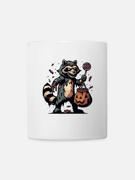 Untoter Waschbär Lustiger Waschbären Liebhaber - Tasse - Weiß