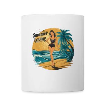 Retro Summer Loving Beach Vibes für einen - Tasse - Weiß - Vorne