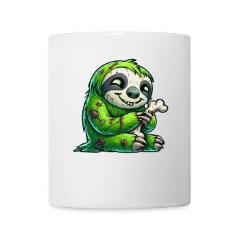 Halloween paresseux zombie dessin animé drôle - Mug blanc - blanc - Devant