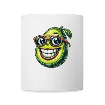 Coole Avocado Frucht Sonne Sommer Sonnenbrille - Tasse - Weiß - Vorne